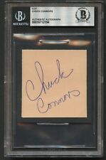 Chuck Connors signed autograph 2x2 cut The Rifleman & CUBS Player BAS Slabbed picture