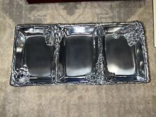 New 2004 Arthur Court Grape 3 Section / Three Compartment Aluminum Relish Tray picture