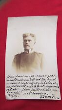 Antique Russia Imperial Officer's in Uniform  Photo  on a Post card-Open Letter. picture