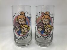 THE CHIPETTES Vintage 1985 Alvin and the Chipmunks Hardee's drinking glass Cup picture