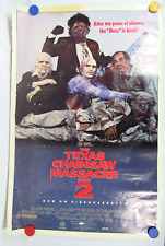 Texas Chainsaw Massacre Part 2 1987 Original Video Store Promo Poster 40.5