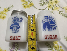 Vintage Hazel Atlas Milk Glass Salt and Sugar Shakers picture