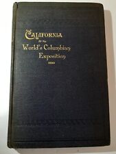 1893 COLUMBIAN EXPOSITION BOOKS CALIFORNIA & ILLINOIS BUILDING BOOKS VERY GOOD picture