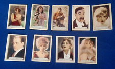 nine collectible cards of actors and actresses year 1933 picture