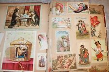 Antique Victorian Scrapbook Album Diecuts 140 Advertising Trade Cards picture