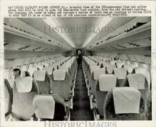 1967 Press Photo Interior view of 182-passenger Ilyushin jet liner, Virginia picture