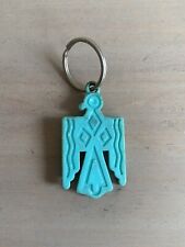 Vintage Turquoise Teal Plastic Native Bird Thunderbird Key Chain picture