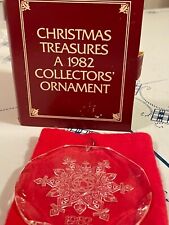 Vintage Lincoln House 1982 Ornament Snowflake Clear Acrylic Christmas Tradition picture