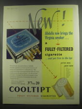 1953 Abdulla Cooltipt Cigarettes Ad - New Abdulla now brings the Virginia picture