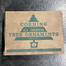 Vintage Corning Christmas Tree Ornament Box Empty 1-3/4” picture