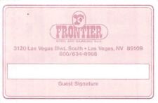 Frontier Casino - Las Vegas, NV - Paper Hotel Guest Card picture