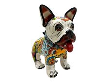 Talavera Frenchie French Bulldog Cute Mexican Pottery Folk Art Garden 10
