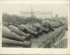 1924 Press Photo Automatic gas buoys of St. Lawrence River stored in Quebec picture