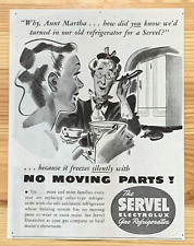 Print Ad Servel Electrolux Gas Refrigerator 1940 #0111 picture