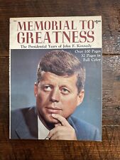 MEMORIAL TO GREATNESS Large Paper Back Presidential Years Of JFK John F .Kennedy picture