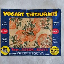 Vintage Vogart Hot Iron On Transfer Textilprints Orange Florida Citrus Uncut picture
