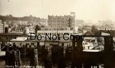 c1930s Ferry Slip City View from Boat Astoria Oregon Vintage Real Photo SEE DESC picture