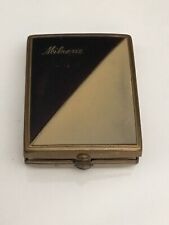 Vintage MILRONE Powder & Rouge 1920-40s Art Deco Compact 2” X 1  1/2” Used picture