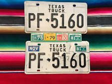 1978-1979-1980-1981 TEXAS   TRUCK  LICENSE  PLATES  PE5160 picture