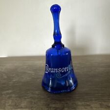 Cobalt  Blue glass Branson Missouri bell Souvenir picture