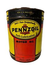 Vintage Empty Pennzoil Motor Oil 5 Gallon Can Oil Advertising Late 1970’s picture