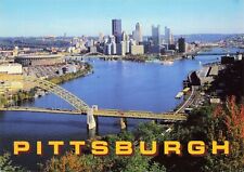 Pittsburgh Pennsylvania River Skyline Scenic View Vintage Postcard Posted picture