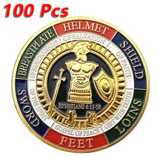 100 Pcs Put On the Whole Armor Of God Commemorative Challenge Collection Coin  picture