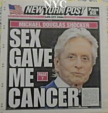 Michael Douglas Sex Gave Me Cancer New York Post June 3 2013 🔥 picture