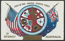 1908 Visit Of The United States Fleet To Sydney,Australia Postcard picture