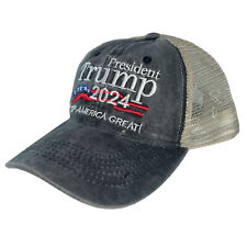 Keep America Great Again President Donald TRUMP 2024 MAGA Gray Hat Baseball Cap picture