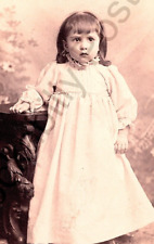 Antique c.1890's Cabinet Card Photo Adorable Infant Stevens Studios Chicago, Il. picture