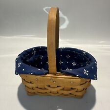 Vintage 1999 Longaberger Basket w/Fabric Liner American Cancer Society picture