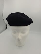 Bernard Navy Officers Black 100% Wool Beret Size 21 Made in USA  picture