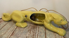 Vintage 1950's/60's Chartreuse Panther TV Console Ceramic Lamp Works picture
