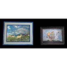 Vintage foil art set of two fun changing wall art picture