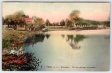 1912 WINDSOR CONNECTICUT*CT*THE MILL POND*W MASON HAND COLORED ANTIQUE POSTCARD picture