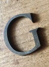Antique Letter G Font Typeface Solid Bronze Vintage Reclaimed Sign picture