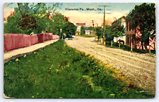 Original Old Vintage Postcard Residential Street Houses Florence Pennsylvania picture