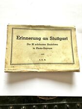 Erinnerung an Stuttgart Pre WW2 Photo Postcard Book Not Used See Photos picture