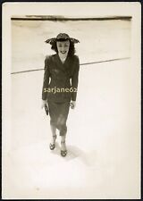 Pretty Woman in a Fabulously Fashionable Suit & Hat Vintage Photo picture