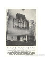 RPPC New York,NY Interior of St. Paul's Chapel Real Photo Post Card Vintage picture