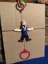 Vintage Plastic Popeye The Sailor Dancing Pull String Toy 5” K.E.S. Works RARE picture