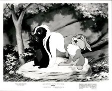 KC12 Original Photo WALT DISNEY'S BAMBI Bunny Thumper and Skunk Flower Cartoon picture