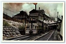 c1950's The Pittsburgh & Lake Erie Rail Road Train Portal Of Tunnel Postcard picture