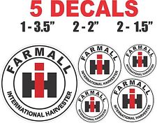 5 Round Farmall IH International Harvester Vinyl Decals - Sharp & Crisp picture