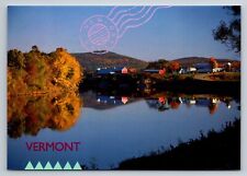 View Along Waits River Bradford Vermont Vintage Unposted Postcard picture