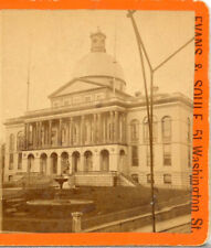 MASSACHUSETTS, Boston, State House, Beacon Hill--Evans & Soule Stereoview H62 picture