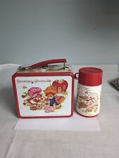 Vintage 1980 Aladdin Strawberry Shortcake Metal Lunchbox w/ Thermos  picture