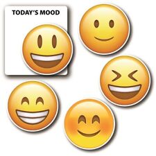 Today's Mood 5 Pack Emoji Magnets, Variety of Mini Happy Emoji Decals picture