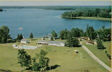 Air Aerial View Cedar Rapids Lodge Medicine Lake Tenstrike MN Postcard D9 picture